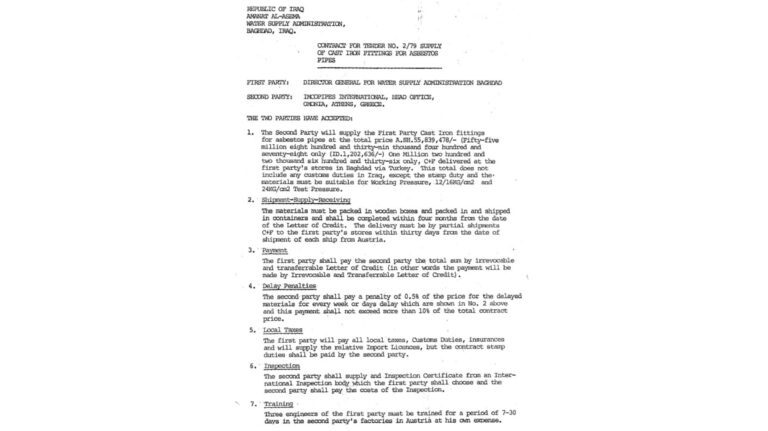 Iraq Contract